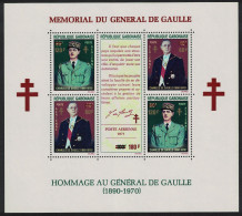 Gabon General De Gaulle Monument Surch MS 1972 MNH SG#MS446 - Gabun (1960-...)