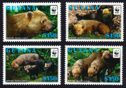 Guyana WWF Bush Dog 4v 2011 MNH SG#6752-6755 - Guyane (1966-...)