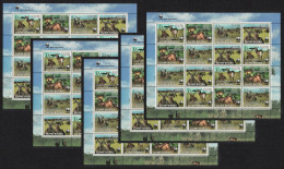 Guinea-Bissau WWF Defassa Waterbuck 5 Sheetlets Of 4 Sets [A] 2008 MI#3919-3922 - Guinea-Bissau