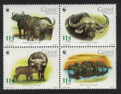 Guinea-Bissau WWF African Buffalo 4v Block Of 4 2002 MNH SG#1351-1354 MI#2009-2012 - Guinée-Bissau
