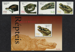 Guinea-Bissau Turtle Python Lizard Crocodile Reptiles 4v+MS 2002 MNH SG#1373-MS1377 - Guinée-Bissau