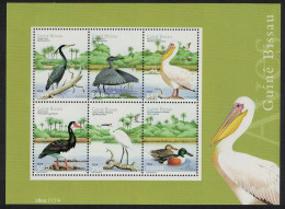 Guinea-Bissau Heron Egret Pelican Goose Mallard Water Birds MS 2001 MNH SG#MS1348 - Guinea-Bissau