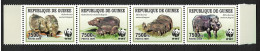 Guinea WWF Giant Forest Hog Strip Of 4v 2009 MNH MI#6714-6717 - Guinée (1958-...)