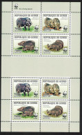 Guinea WWF Giant Forest Hog Sheetlet Of 2 Sets 2009 MNH MI#6714-6717 - Guinée (1958-...)