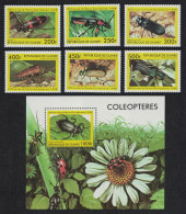 Guinea Beetles Flowers Insects 6v+MS 1998 MNH MI#1894-1899+Block 535 - Guinea (1958-...)