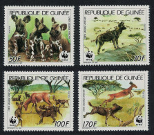 Guinea WWF African Wild Dog 4v 1987 MNH SG#1325-1328 MI#1194-1197 Sc#1069-1072 - Guinea (1958-...)