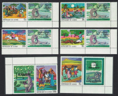 Guinea Paintings Of African Legends 1st Series 6v Corners Labels 1968 MNH SG#644-649 Sc#504-509 - Guinea (1958-...)