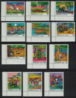Guinea Paintings Of African Legends 12v Matching Corners 1968 MNH SG#644-656 MI#480A-492A Sc#504-511+C101-C104 - Guinea (1958-...)