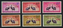 Guinea Guinea-fowl Birds Stamps Surcharged 6v 1962 MNH SG#305-310 MI#107-112 - Guinee (1958-...)