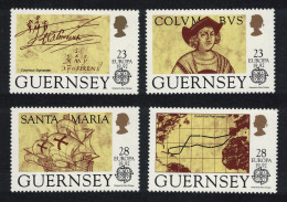 Guernsey Discovery Of America By Columbus 4v 1992 MNH SG#556-559 - Guernsey