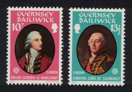 Guernsey Europa CEPT Personalities 2v 1980 MNH SG#212-213 Sc#207-208 - Guernesey