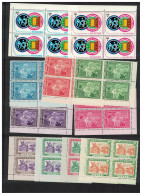 Guinea Roosevelt Disabled Fair In New York COLLECTION Of Blocks Of 4 Good CV 1958 MNH - Guinée (1958-...)