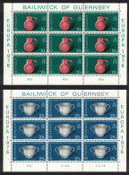 Guernsey Europa Handicrafts 2 Sheetlets Of 9v Each 1976 MNH SG#139-140 MI#133-134 - Guernsey