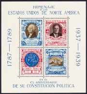 Guatemala 150th Anniversary Of US Constitution MS ** 1938 MNH SG#MS367b Sc#C92 - Guatemala
