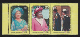 Grenadines 90th Birthday Of Queen Elizabeth The Queen Mother 3v 1990 MNH SG#1262-1264 - Grenade (1974-...)