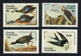 Grenadines Teal Ibis Kite Moorhen Cuckoo Birds Audubon 4v 1985 MNH SG#645-648 Sc#637-640 - Grenade (1974-...)