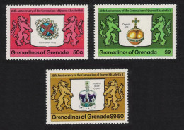 Grenadines 25th Anniversary Of Coronation 3v 1978 MNH SG#272-274 - Grenada (1974-...)