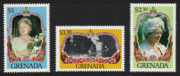 Grenada Queen Elizabeth The Queen Mother 3v 1985 MNH SG#1426-1428 Sc#1298-1300 - Grenade (1974-...)