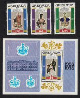Grenada 25th Anniversary Of Coronation 3v+MS 1978 MNH SG#946-MS949 Sc#873-76 - Grenade (1974-...)