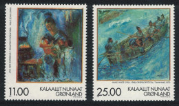 Greenland Art Hans Lynge 2v 1998 MNH SG#342-343 MI#325-326 Sc#340-341 - Unused Stamps