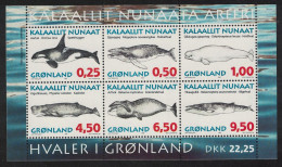 Greenland Whales MS 1996 MNH SG#MS302 MI#Block 10 - Unused Stamps