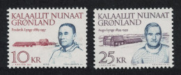 Greenland Augo And Frederick Lynge 2v 1990 MNH SG#226-227 MI#209-210 - Nuevos