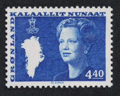 Greenland Queen Margrethe And Map Of Greenland 4k.40 1989 MNH SG#124a MI#190 - Unused Stamps
