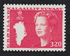 Greenland Queen Margrethe And Map Of Greenland 3k.20 1989 MNH SG#122a MI#189 - Nuovi