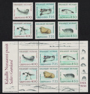 Greenland Walrus Seals Marine Mammals 6v+MS 1991 MNH SG#228-MS234 - Neufs