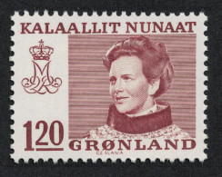 Greenland Queen Margrethe 120 Ore Brown 1978 MNH SG#101 MI#107 - Neufs
