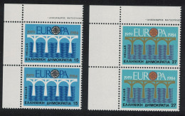 Greece Europa 25th Anniversary Of CEPT 2v Corners 1984 MNH SG#1656-1657 MI#1555-1556 - Unused Stamps