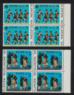 Greece Dance Folklore Europa 2v Blocks Of 4 1981 MNH SG#1548-1549 MI#1445-1446 - Unused Stamps