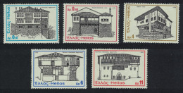 Greece National Architecture 5v 1975 MNH SG#1303-1307 MI#1201-1205 - Unused Stamps