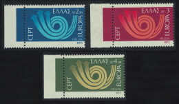 Greece Post Horn Europa 3v Left Margins 1973 MNH SG#1249-1251 MI#1147-1149 - Ungebraucht