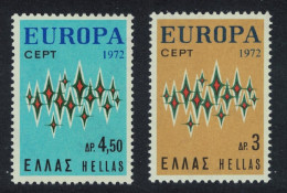 Greece Stars Europa 2v 1972 MNH SG#1208-1209 MI#1106-1107 - Ungebraucht