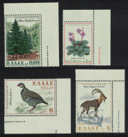 Greece Rock Partridge Birds Trees Flowers Animals 4v Corners 1970 MNH SG#1151-1154 MI#1049-1052 - Unused Stamps