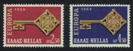 Greece Key With CEPT In Handle Europa 2v 1968 MNH SG#1076-1077 MI#974-975 Sc#916-917 - Neufs