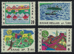 Greece Children's Drawings 4v 1967 MNH SG#1064-1067 MI#962-965 Sc#905-908 - Nuovi