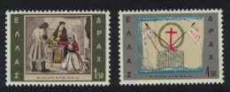 Greece Philiki Hetaeria Friends' Society 2v 1965 MNH SG#980-981 MI#878-879 Sc#821-822 - Unused Stamps