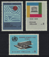 Greece UNO Events 3v 1966 MNH SG#1011-1013 MI#909-911 Sc#849-851 - Ungebraucht