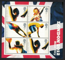 Great Britain Basketball Swimming Athletics London Olympic Games 2012 MS 2005 MNH SG#MS2554 - Unused Stamps