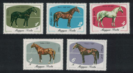 Hungary Horses Horse Breeding At Mezohegyes 5v 1985 MNH SG#3641-3645 - Ungebraucht