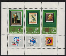 Hungary Painting Kangaroo International Stamp Exhibitions MS 1984 MNH SG#MS3547 MI#Block 171A - Unused Stamps