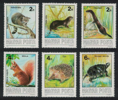 Hungary Hedgehog Squirrel Turtle Stoat Cat Otter Protected Animals 6v 1986 MNH SG#3740-3745 - Ungebraucht