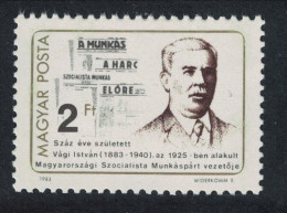 Hungary Istvan Vagi Secretary Of Socialist Workers' Party 1983 MNH SG#3503 - Unused Stamps