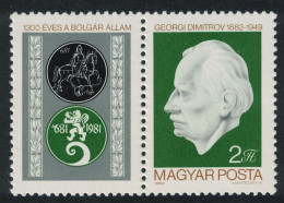 Hungary Birth Centenary Of Georgi Dimitrov Bulgarian Statesman 1982 MNH SG#3440 - Unused Stamps