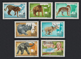 Hungary Lion Elephant Rhinosaurus Cheetah Leopard Zoo 7v 1981 MNH SG#3359-3365 MI#3470-3476A - Unused Stamps