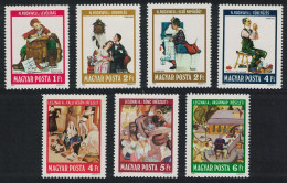 Hungary Illustrations By Norman Rockwell And Anna Lesznai 7v 1981 MNH SG#3409-3415 - Unused Stamps