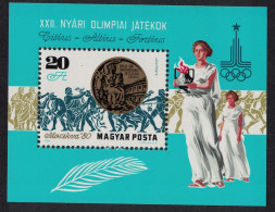 Hungary Moscow Summer Olympic Champions MS 1980 MNH SG#MS3338 - Unused Stamps