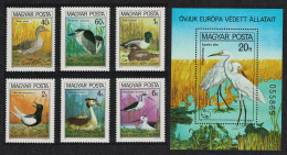 Hungary Protected Birds 6v+MS 1980 MNH SG#3340-MS3346 MI#3451-3456+Block 146 - Neufs